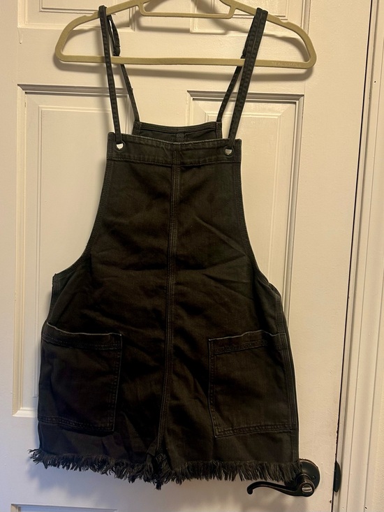 aerie Pants - aerie Black Denim Overall Romper